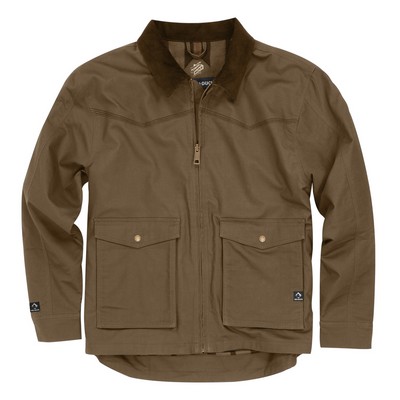 western-style Yellowstone mens work jacket with corduroy collar and front buttoned pockets