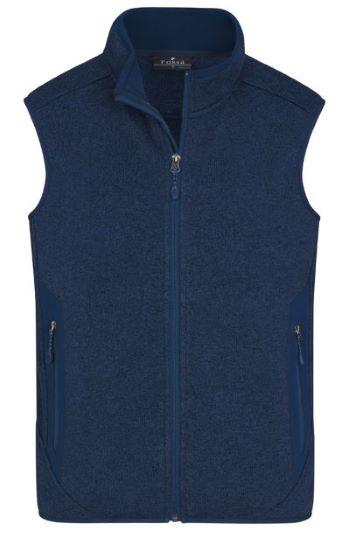 Fossa full-zip fleece vest blue