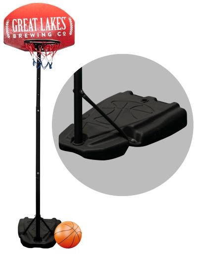 custom full-size basketball hoop and ball