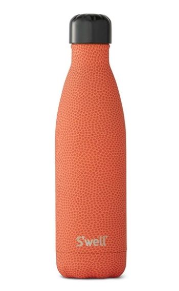 water bottle with orange basketball outer skin