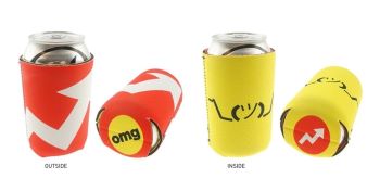 reversible can cooler - decorated inside and out