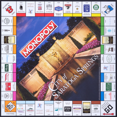 Saratoga Springs Monopoly game board