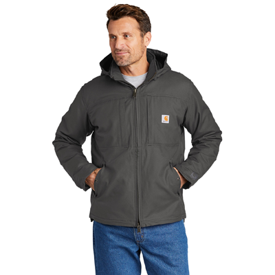 gray Carhartt jacket with hood