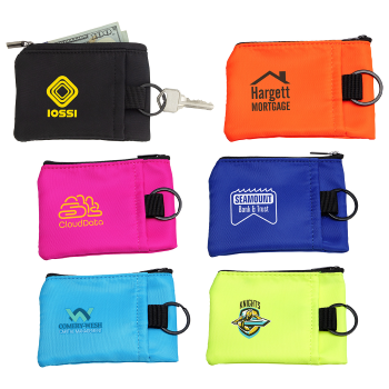 festival wallet keychains in bright colors