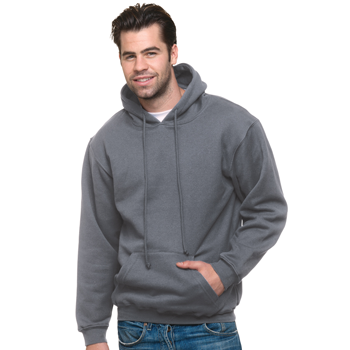 man wearing charcoal gray hoodie made in the USA