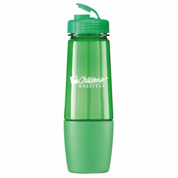 green water bottle with custom logo and detachable cup bottom