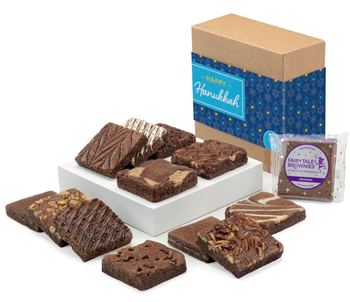 Hanukkah brownie gift box