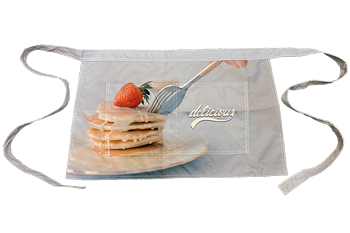 custom printed waist apron - restaurant advertising