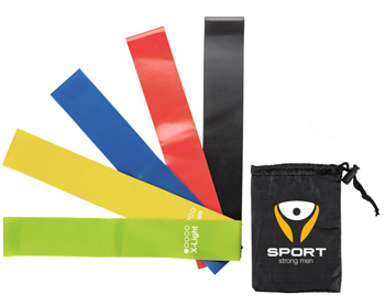 yoga resistance bands with branded pouch