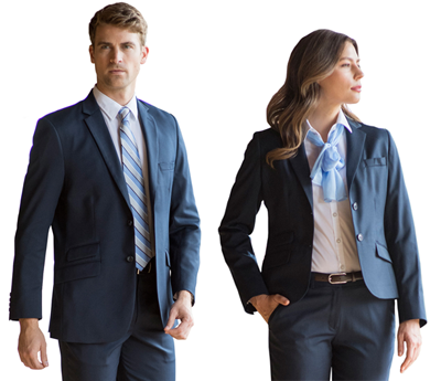 classic suit jacket blazer - navy - Edwards Garment