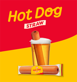 Oscar Mayer silicone hot dog straw