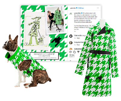 Greenies Houndstoothless collection by Christian Siriano
