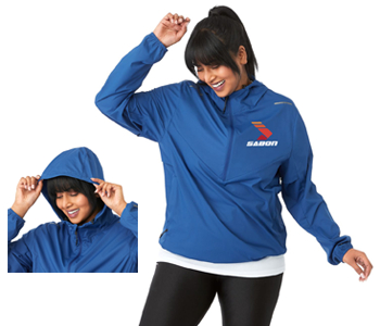 Unisex BOGART Eco Packable Half Zip Jacket made from 40% recycled polyester fabric