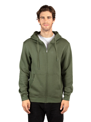 Fleece Full-Zip Hoodie made of a sustainable cotton/recycled poly blend