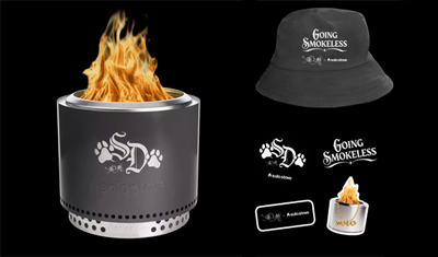 The Snoop Stove limited edition collection by Solo Stove smokeless fire pit going smokeless