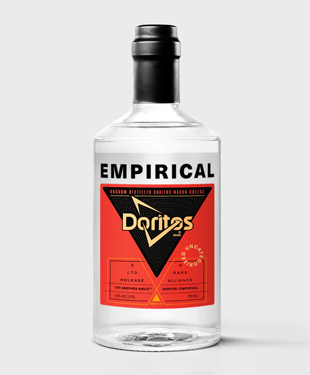 Empirical x Doritos nacho-cheese distilled spirit