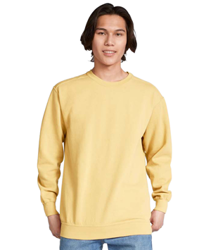 Gildan Comfort Colors crewneck sweatshirt butter yellow