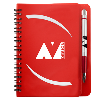 custom spiral notebook with pen
