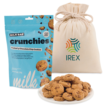 Milk Bar crunchy cookie gift bag with custom imprint