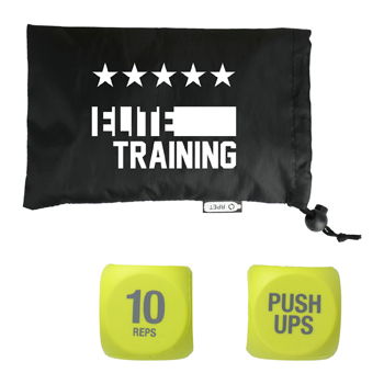 wellness promo - Two-Piece Exercise Dice with pouch - {CNA