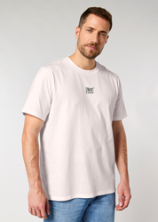 man wearing organic cotton T-shirt